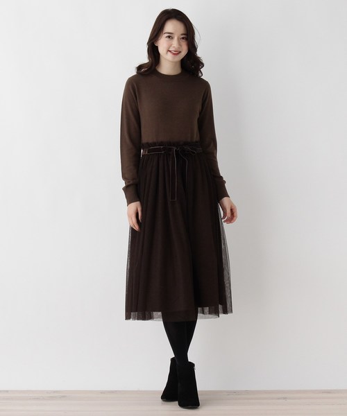 Index チュール重ね２ｗａｙ ニットワンピース Buyee 通販代理購入サービス Zozotownでお買い物
