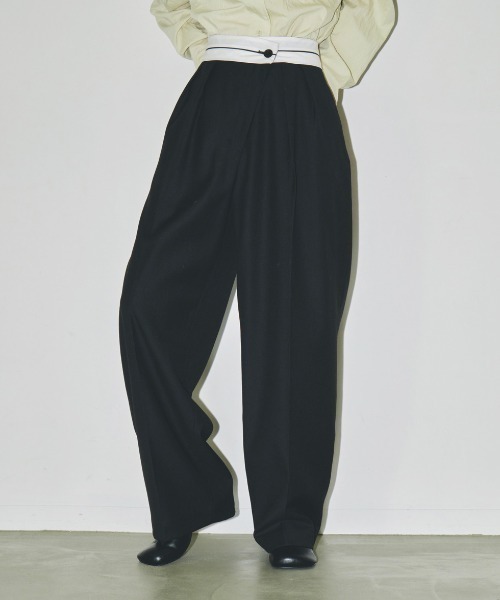 todayful ピーチスキンタックトラウザー TODAYFUL | Front