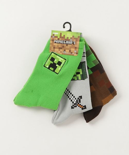 Ability Minecraft マインクラフト ソックス Crews クリーパー ゾンビ 鉄の剣 草ブロック 3 Pack 1set Mf042bccgl Buyee Layanan Belanja Online Belanja Di Zozotown
