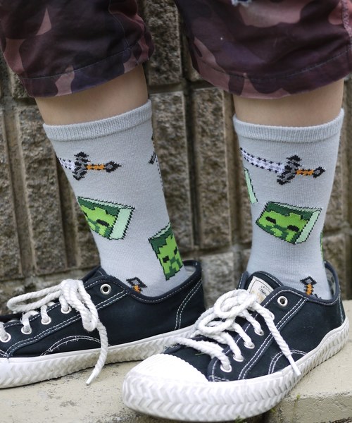 Ability Minecraft マインクラフト ソックス Crews クリーパー ゾンビ 鉄の剣 草ブロック 3 Pack 1set Mf042bccgl Buyee日本代購服務 於zozotown購物 Bot Online