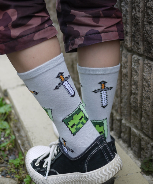 Ability Minecraft マインクラフト ソックス Crews クリーパー ゾンビ 鉄の剣 草ブロック 3 Pack 1set Mf042bccgl Buyee日本代購服務 於zozotown購物 Bot Online