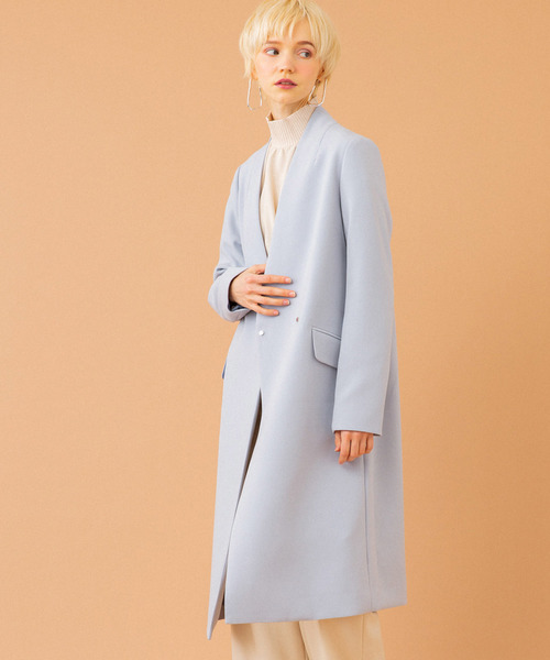 広告主 名前 接ぎ木 United Tokyo V ネック ノー カラー コート K Kacchan Jp