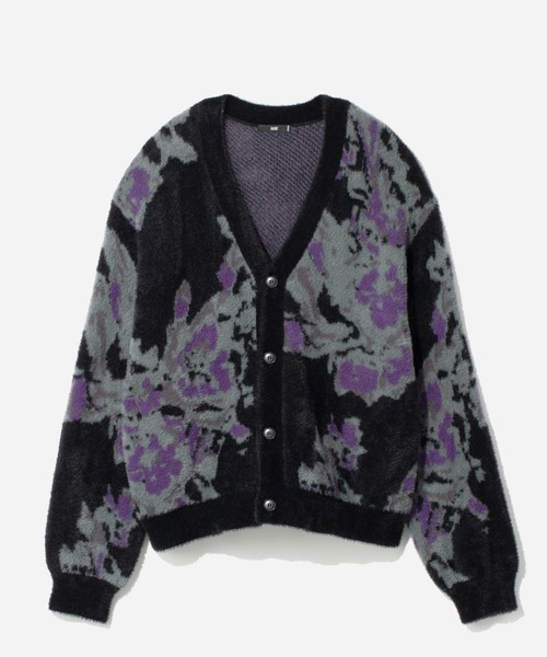 HARE パープル カーディガン HARE BIGダメージZIPカーディガン