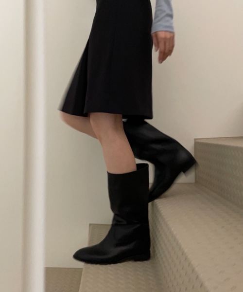 DIDOT.SHOWROOM | ワイドカーフミドルブーツ - Buyee, an Online Proxy