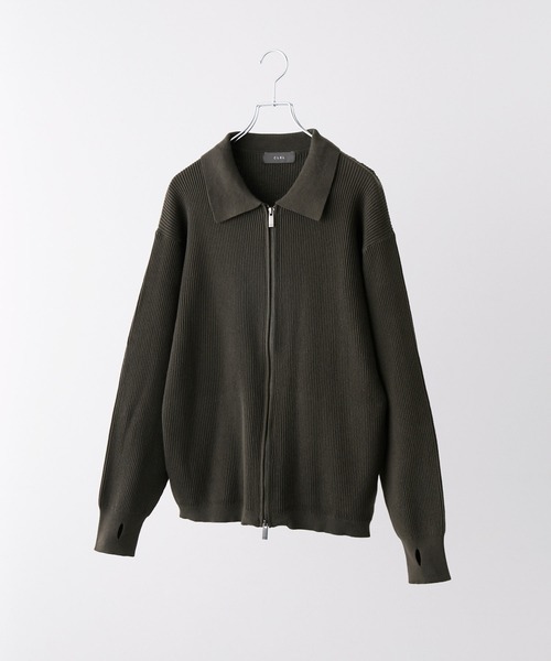 CLEL | 【CLEL】Minimal Collar Drivers Knit Shirt/ ミニマルカラー