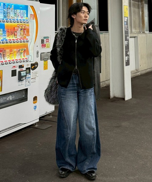 CLEL | 【CLEL】Minimal Collar Drivers Knit Shirt/ ミニマルカラー