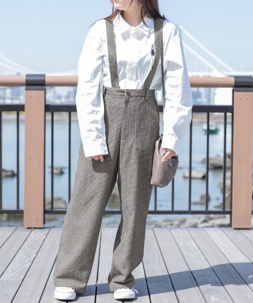 JNBY 未使用　サスペンダー付きパンツ　グレンチェック JNBY 未使用 サスペンダー付きパンツ グレンチェック GU