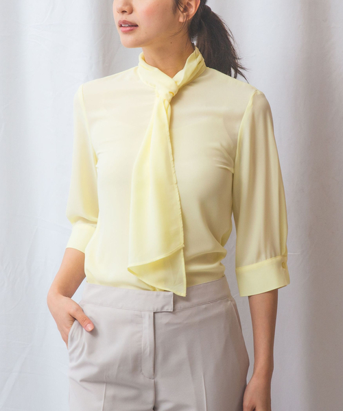 NARACAMICIE | 【NARACAMICIE】タイル柄シフォン半袖スカーフ