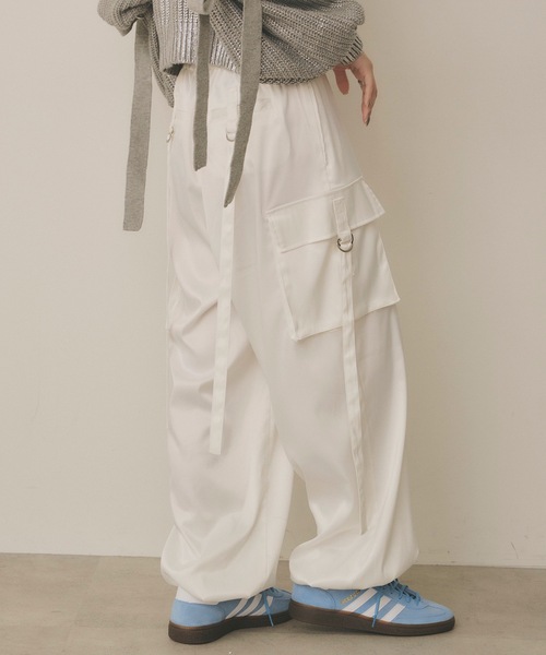 TODAYFUL ドロストリングカーゴパンツ ホワイト TODAYFUL（トゥデイ