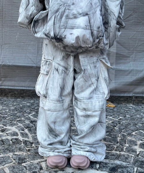 し*け様 XU ウォッシングデニムカーゴパンツ XU カーゴパンツ 「XU」dirty washing denim cargo pants メンズ