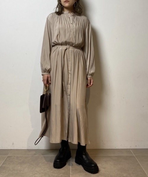 Mila Owen ギャザーデザインシャツワンピース Buyee Servis Onlajn Proksi Magazin V Zozotown