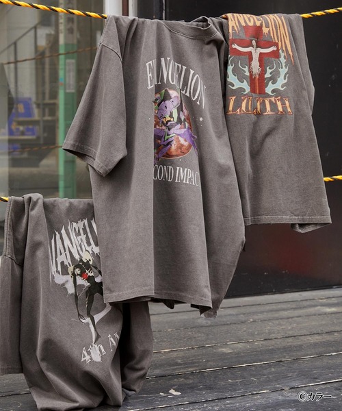 【新品】エヴァンゲリオン Tシャツ ヴィンテージ加工 グラフィック刺繍 Lサイズ MONO-MART | 【EVANGELION】別注 エヴァンゲリオン ヴィンテージ