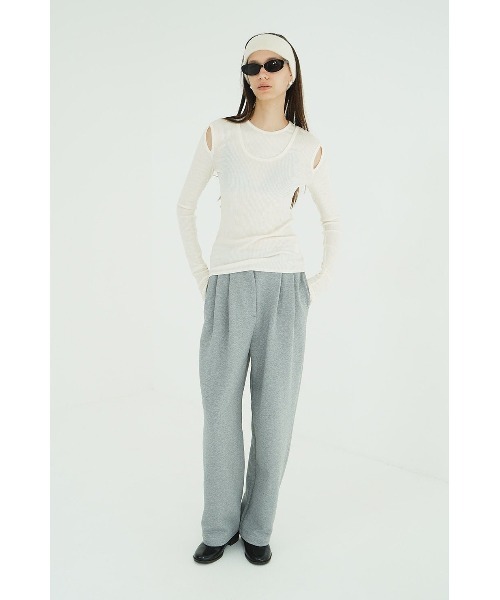 CLANE | CLANE LAYERED SHOULDER CUT TOPS 19105-1362 - Buyee, an