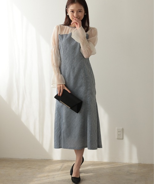 【新品】PREFERIR ドレス シアー ボリューム袖 結婚式 オケージョン S PREFERIR ドレス シアー ボリューム袖 結婚式 パーティー