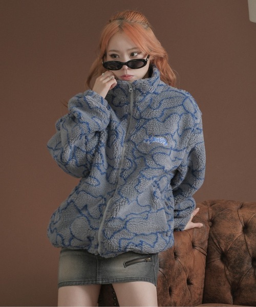 sedacle ボアブルゾン SEDACLE | クラックデザインボアブルゾン - Buyee, an Online