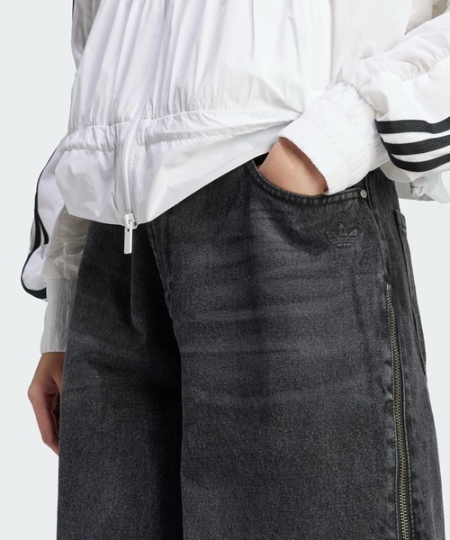デニム・ジーパン adidas originals Adilenium Season 3 Zip Washed Denim Pants adidas Adilenium Season 3 Zip Washed Denim Pants Light Denim