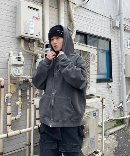 XU | 【Never mind the XU】damage zip up hoodie / 【ネバーマインド 