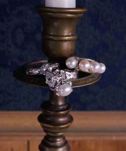 E.M. | SILVER925ジルコニア・パールゆれリング/メンズ/レディース