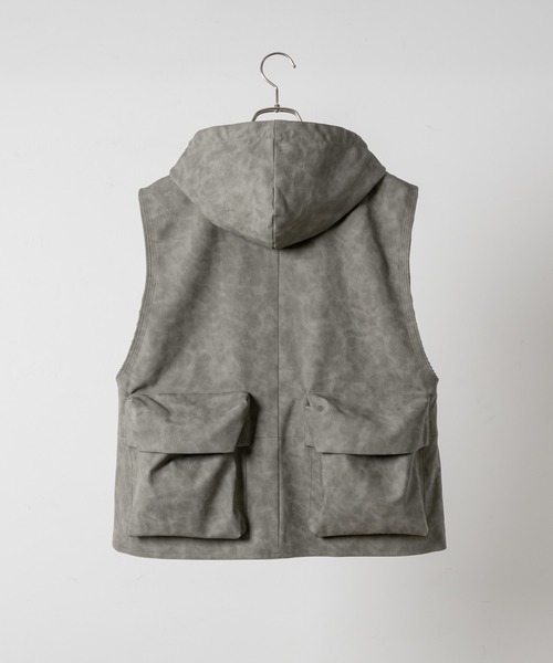 トップス soerte TOTAL PATTERN MULCH HOODIE VEST SOERTE | TOTAL PATTERN MULCH HOODIE VEST/トータルパターン