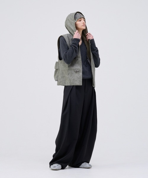 トップス soerte TOTAL PATTERN MULCH HOODIE VEST soerte TOTAL PATTERN MULCH HOODIE VEST メンズ
