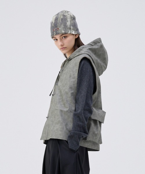 soerte トータルパターンマルチフーディーベスト SOERTE | TOTAL PATTERN MULCH HOODIE VEST/トータルパターン