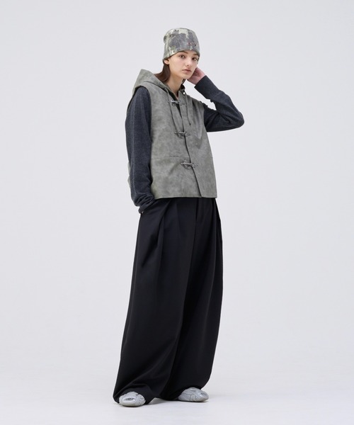 トップス soerte TOTAL PATTERN MULCH HOODIE VEST SOERTE | TOTAL PATTERN MULCH HOODIE VEST/トータルパターン