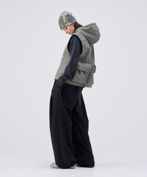 トップス soerte TOTAL PATTERN MULCH HOODIE VEST SOERTE | TOTAL PATTERN MULCH HOODIE VEST/トータルパターン