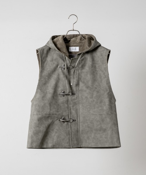 トップス soerte TOTAL PATTERN MULCH HOODIE VEST SOERTE | TOTAL PATTERN MULCH HOODIE VEST/トータルパターン
