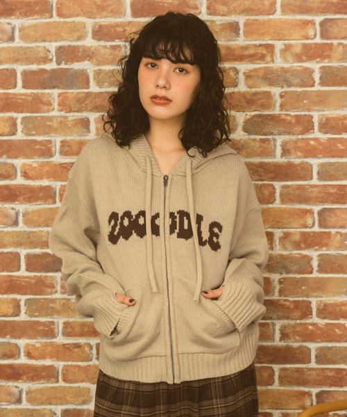 ZOOODLE | Logo knit hoodie - ロゴニットフーディー - - Buyee, an