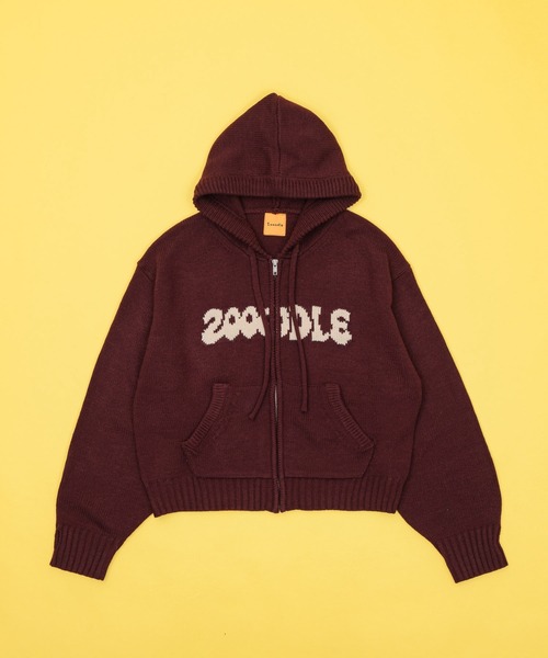 zoodle ニットロゴフーディ ZOOODLE | Logo knit hoodie - ロゴニットフーディー - - Buyee, an