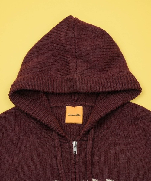ZOOODLE | rogo knit hoodie - ロゴニットフーディー - - Buyee, an