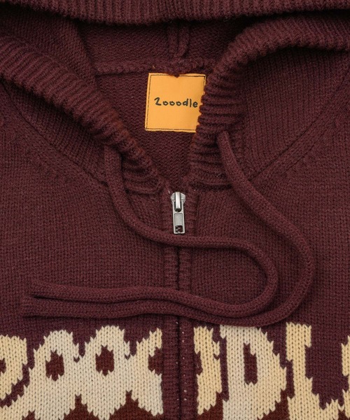 ZOOODLE | rogo knit hoodie - ロゴニットフーディー - - Buyee, an
