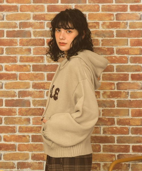 ZOOODLE | Logo knit hoodie - ロゴニットフーディー - - Buyee, an 
