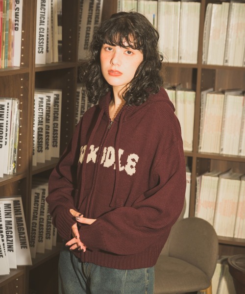 zoodle ニットロゴフーディ ZOOODLE | Logo knit hoodie - ロゴニットフーディー - - Buyee, an