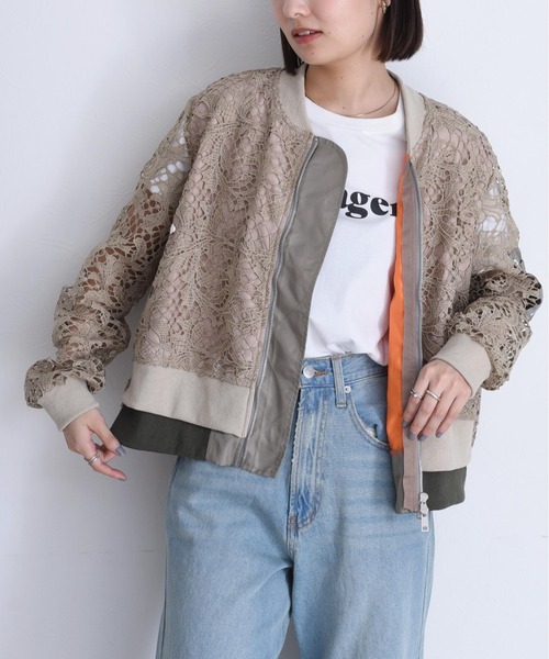 EIMEE LAW | レースレイヤードミリタリーブルゾン - Buyee, an Online 
