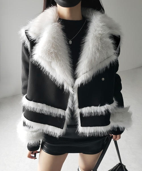 ME+EM SELECT | ※【 2size ／ 2color 】 配色フェイクファー