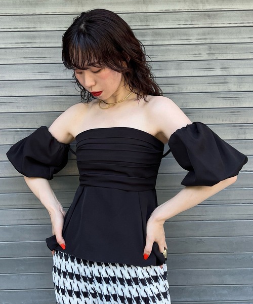 tシャツ 「Narcissus」フリルニットトップス レディース Narcissus tシャツ 「Narcissus」フリルニットトップス