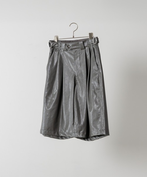soerte 2tuck wide Half pants ブラック サイズ3 2tuck wide Half pants / 2タックワイドハーフパンツ グルカ
