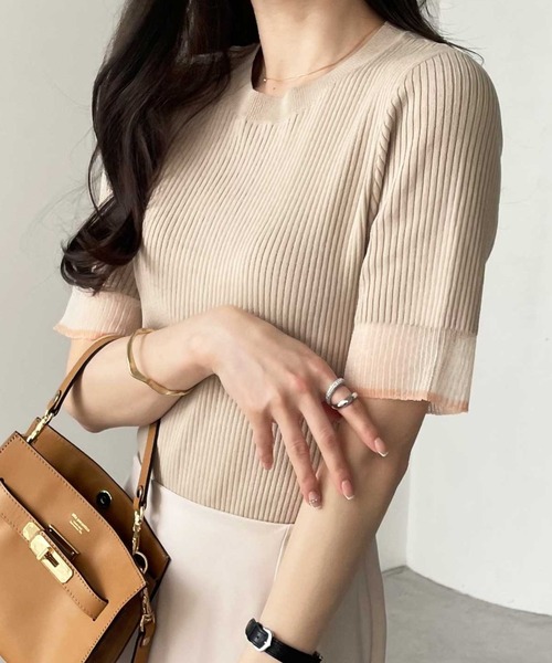 トップス eri COTTON SILK STRIPE SHIRT [SAX] - WUNDER 大阪 セレクト