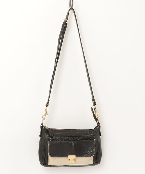 BARDOT ROSE ブラックショルダーバッグ　牛革 REGALO 【かわいいレガロ特典付き】 レガロ ショルダーバッグ