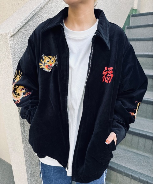 ジャケット・アウター HOUSTON / COTTON VELVETEEN VIETNA JACKET HOUSTON | HOUSTON / COTTON VELVETEEN VIETNAM JACKET TIGER・MAP