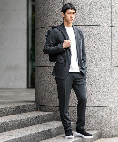 CAMPHOR WOOD | DOUBLE BREASTED STRIPE TAILORED JACKET / ダブル