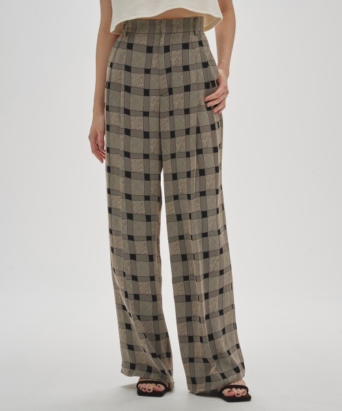 TODAYFUL ★ Checkjacquard Tuck Trousers TODAYFUL | Checkjacquard Tuck Trousers - Buyee, an Online