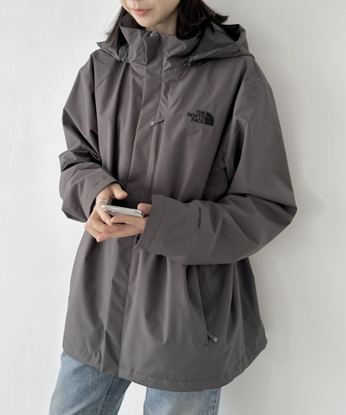 The North Face フード付きジャケット 開き直る ダークグレー