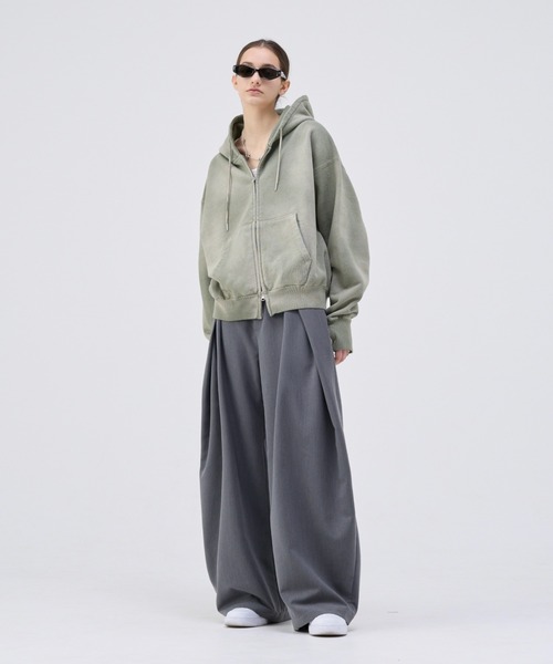 SOERTE | Heavy Weight Double Zip-Up Hoodie /ヘビーウェイトダブル