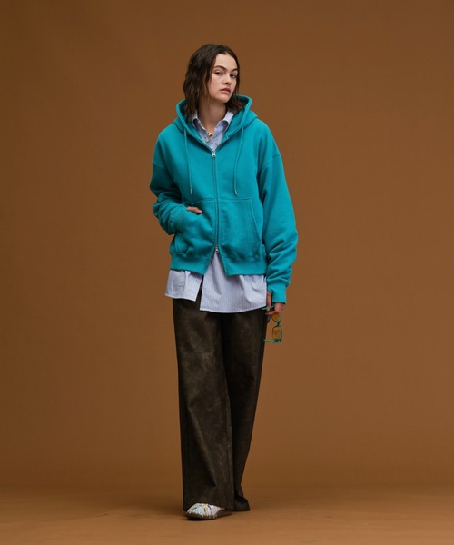SOERTE | Heavy weight double zip-up hoodie /ヘビーウェイトダブル 
