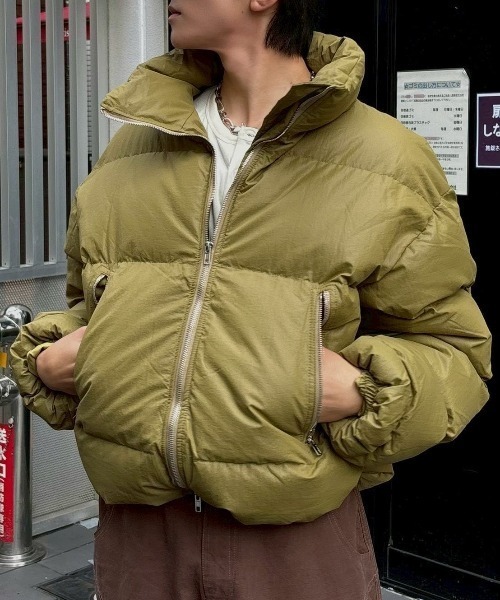 Chikashitsu + チカシツプラス　クロップド　パティングジャケット CHIKASHITSU + | 【Chikashitsu +】cropped puffer jacket