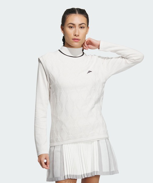 アディダスゴルフ　アーガイル柄 ニットベスト アンサンブルセーター ADIDAS | アーガイル柄 ニットベスト アンサンブルセーター【adidas