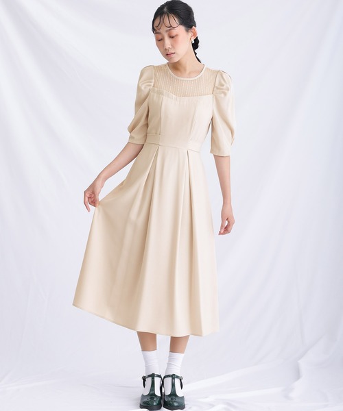 atlo オケージョンドレス、Mサイズ、ベージュ atlo オケージョンドレス、Mサイズ、ベージュ ATLO | 結婚式