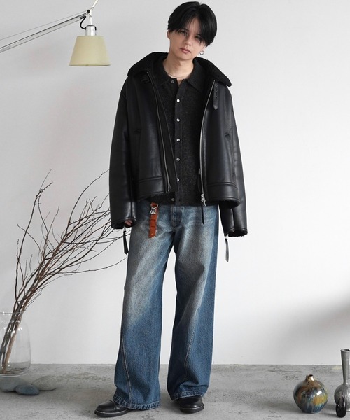 WYM MOHAIR BLEND KNIT SHIRT CARDIGAN ・M WYM LIDNM | MOHAIR BLEND
